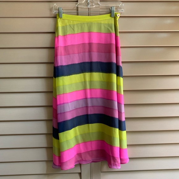 ellelauri Multicolor Striped Carrie Midi Skirt - Picture 2 of 8